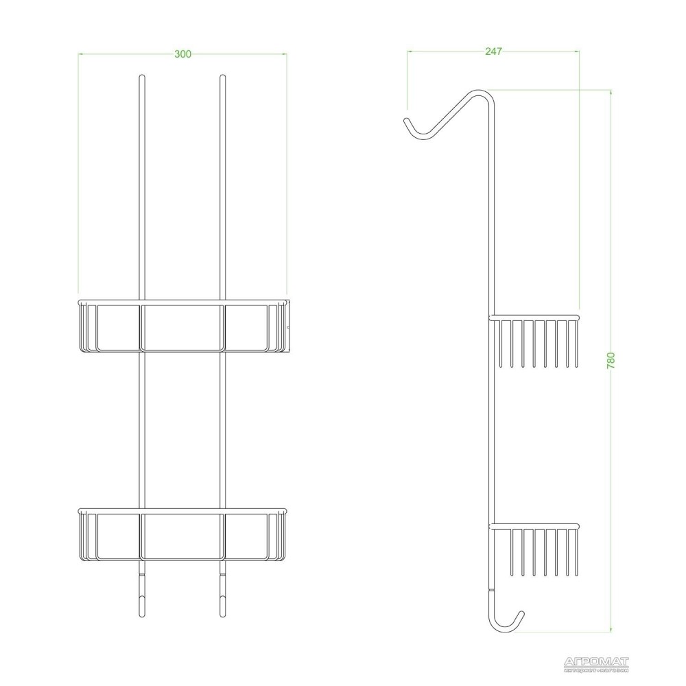 Корзинка (полочка) Devit Charlestone Ceramic 3026142G