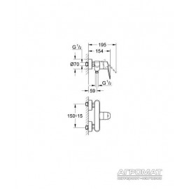Смеситель для душа Grohe Eurodisc cosmopolitan 33569002
