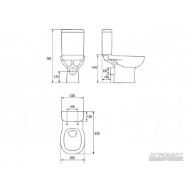 Компакт Cersanit Facile 010 с дюропластовой крышкой