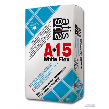 Клей для плитки Atis A-15 White Flex, 25 кг