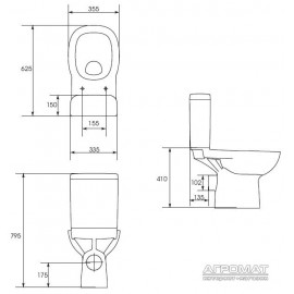 Компакт Cersanit Facile 011 с дюропластовой крышкой