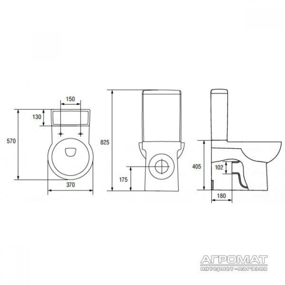 Компакт Cersanit Nano 011/021 с дюропластовой крышкой soft close