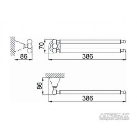 Держатель полотенец / Кольцо Devit Charlestone 8016142G