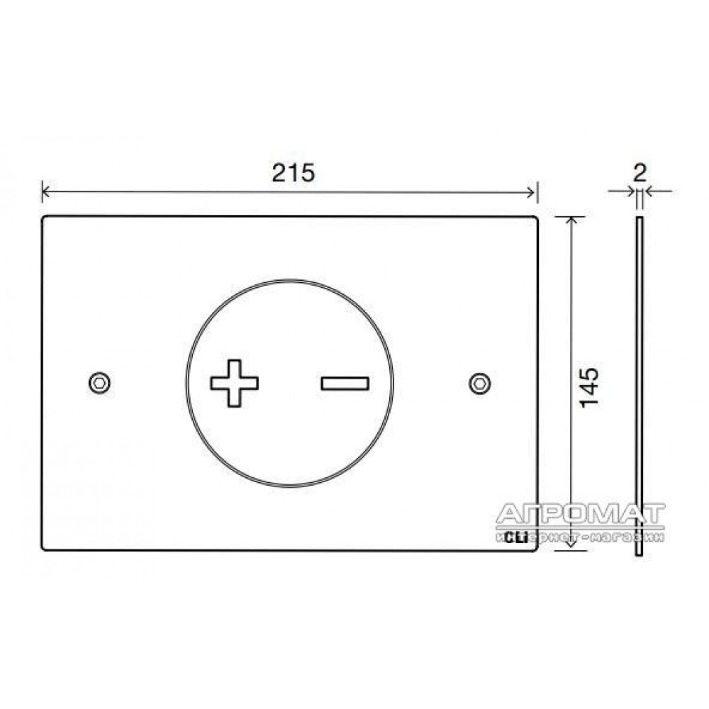 Кнопка для смыва Oliveira 660002 INOX-X02 клавіша змиву , хром