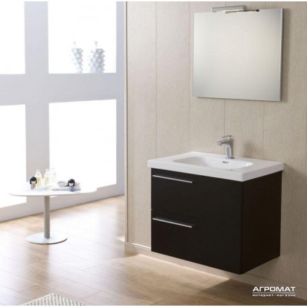 Комплект Devit Optima 0120130B Тумба черная + раковина 75