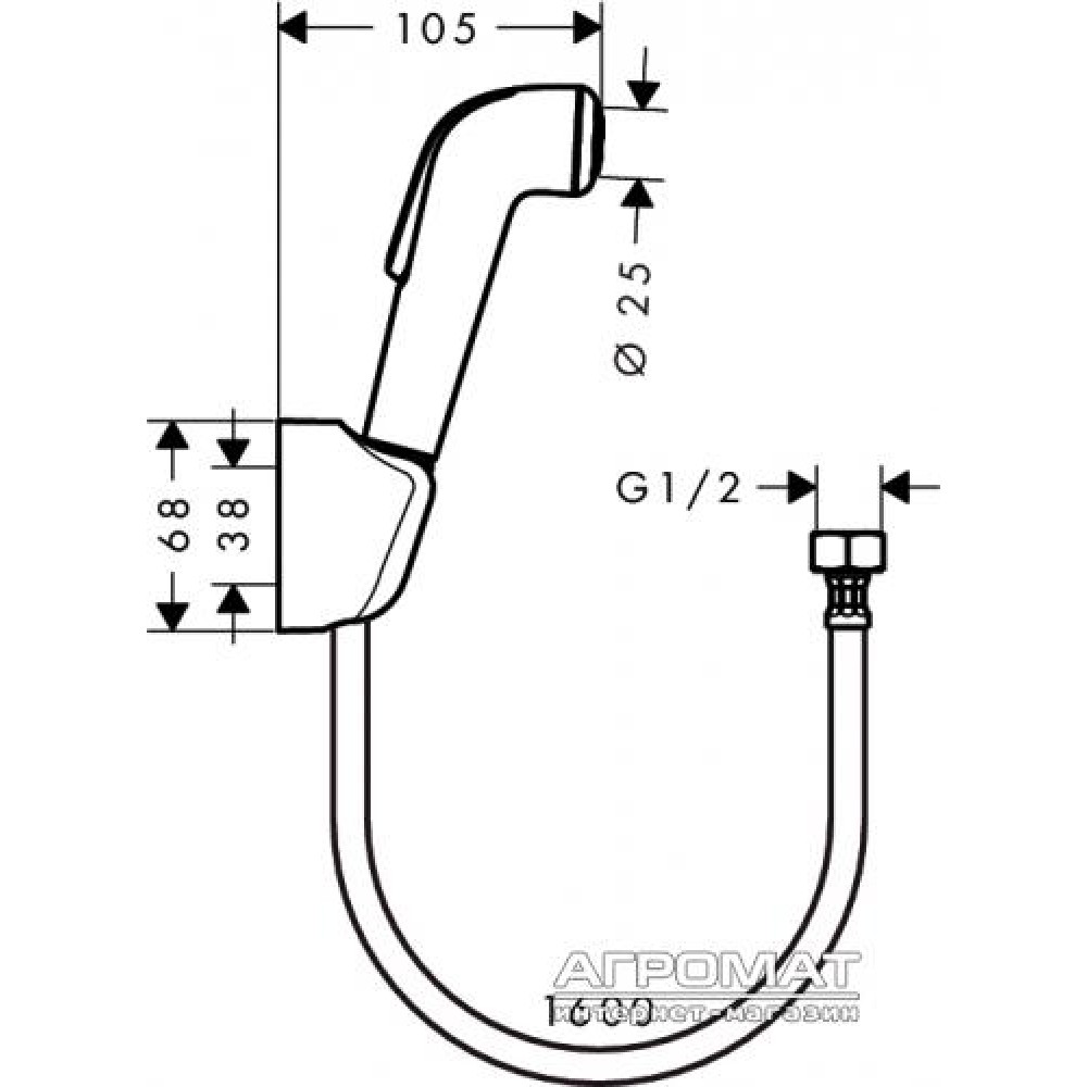 Гигиенический душ Hansgrohe Croma 32122000