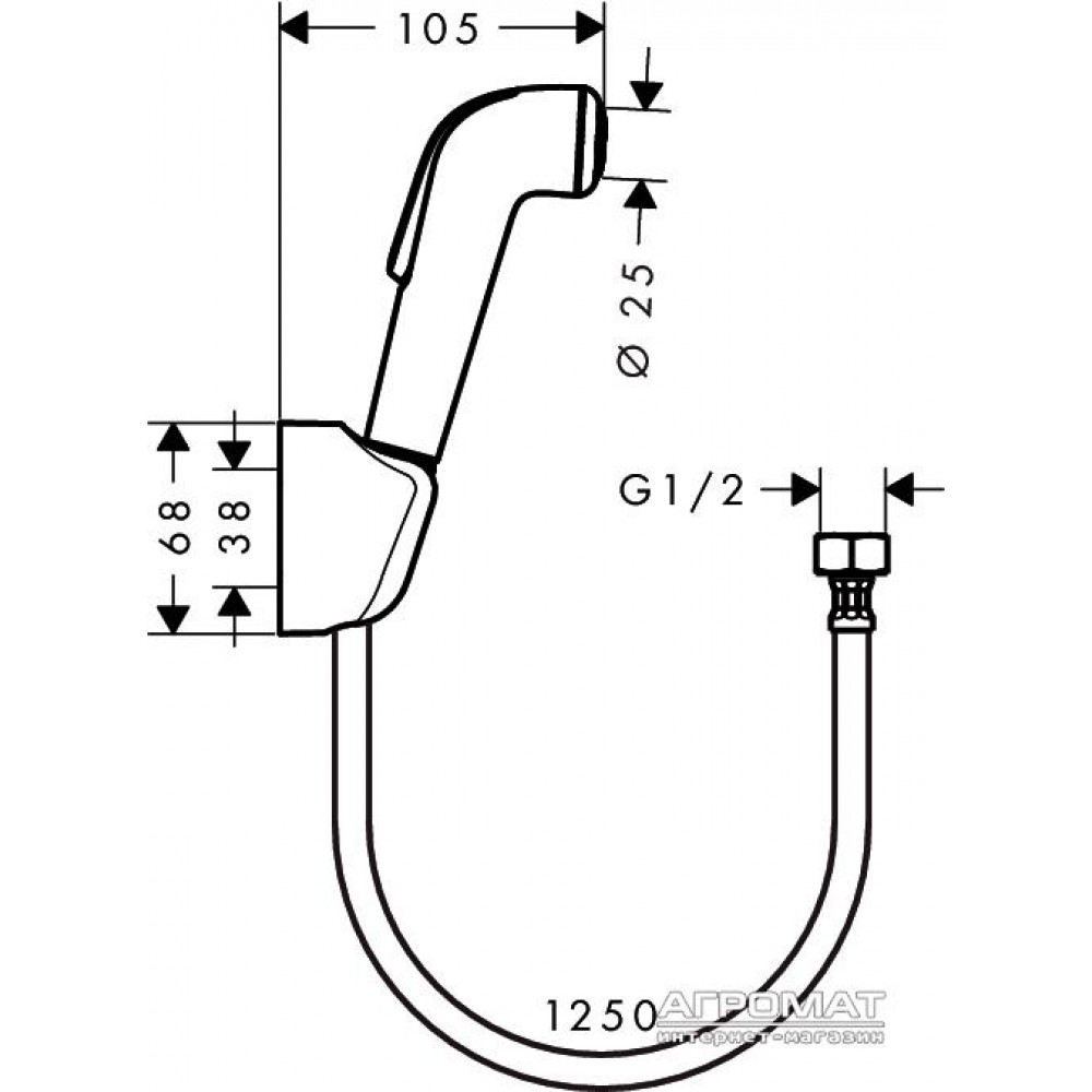 Гигиенический душ Hansgrohe Croma 32127000