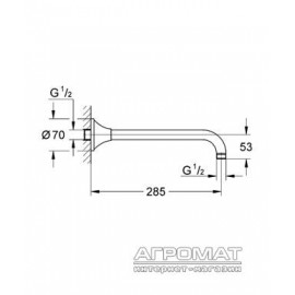 Держатель верхнего душа Grohe Grandera 27986
