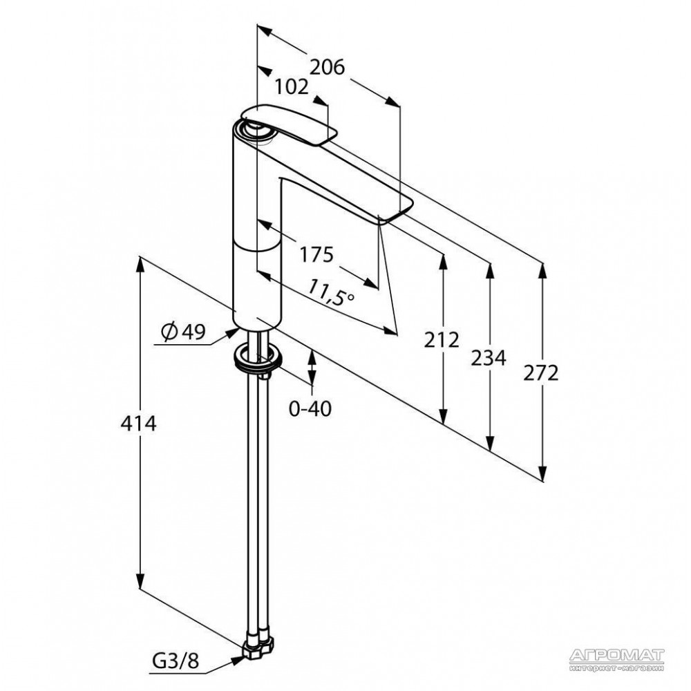 Смеситель для раковины Kludi Balance 522969175