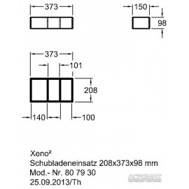 Тумба для раковины Keramag Xeno2 807930 разделительная перегородка