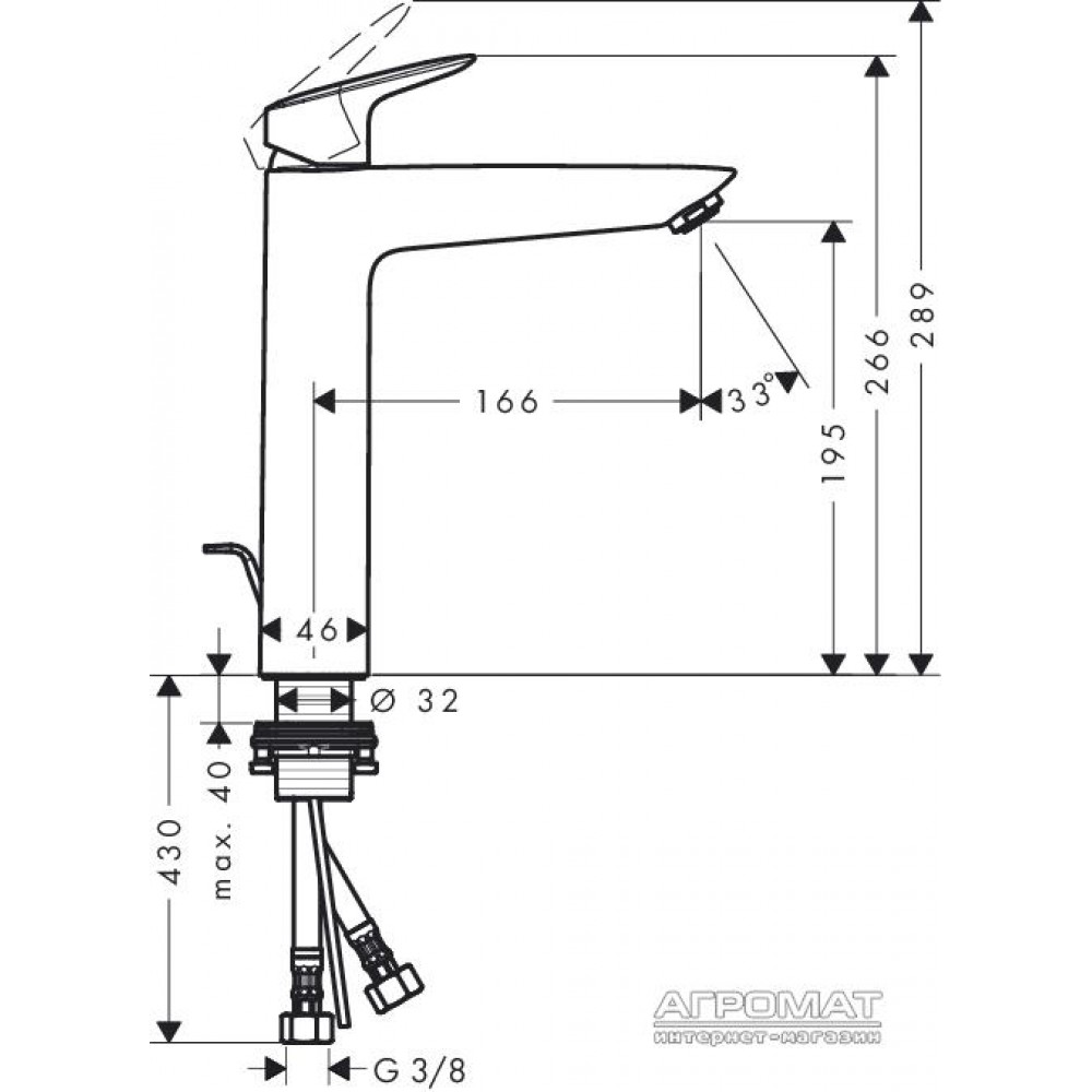 Смеситель для раковины Hansgrohe Logis 71090000