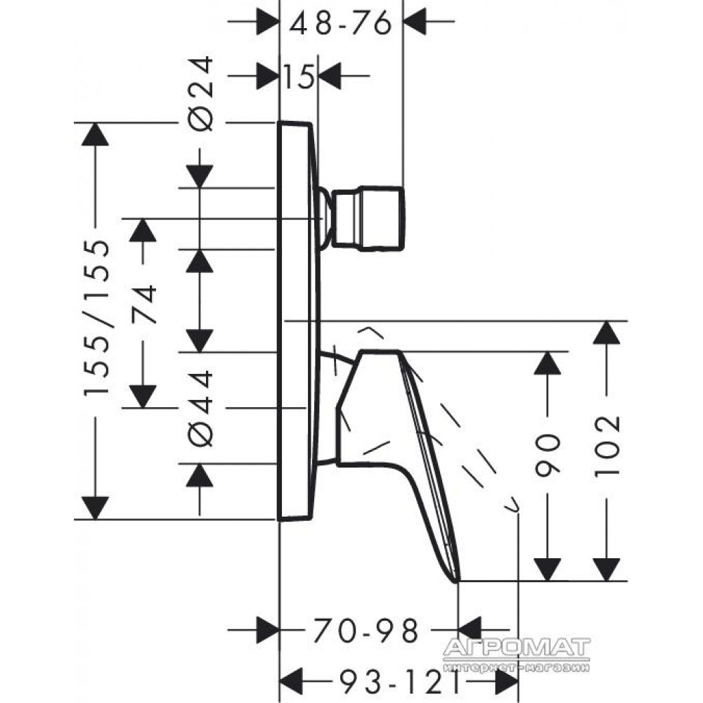 Наружная часть Hansgrohe Logis 71405000