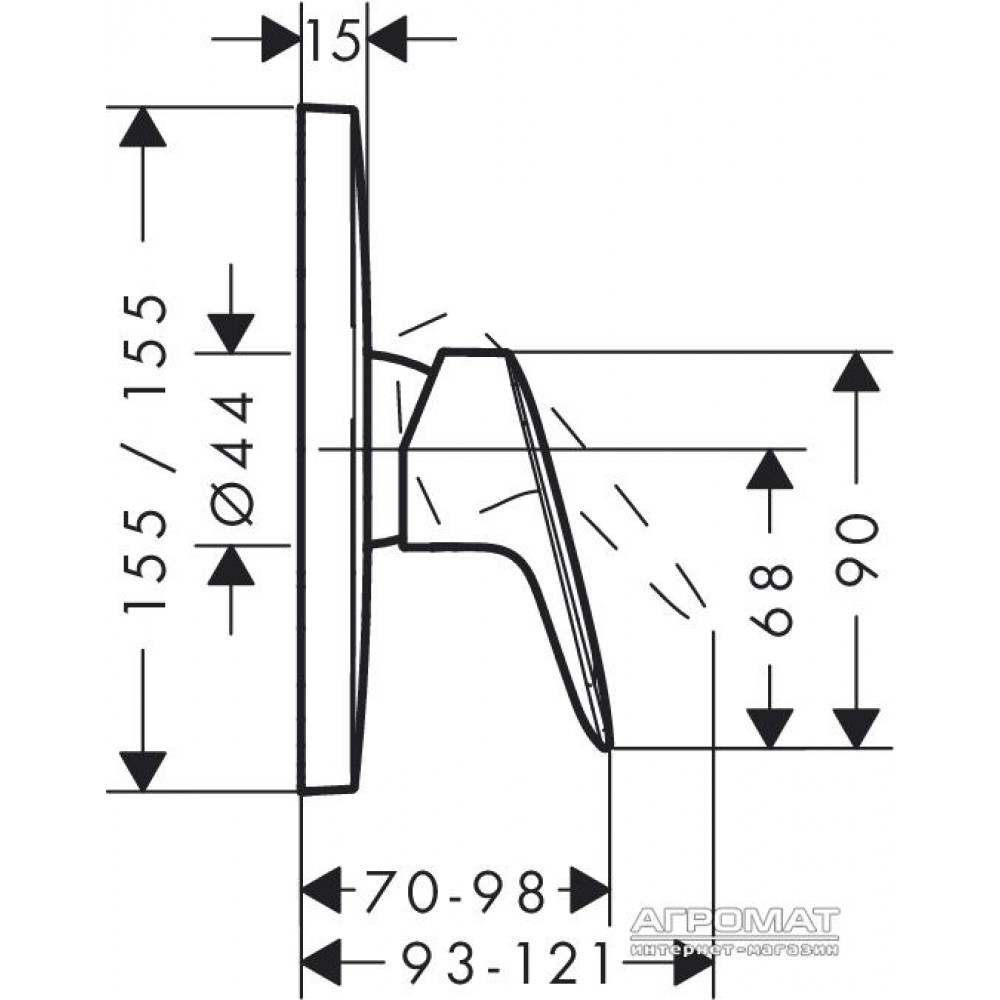 Наружная часть Hansgrohe Logis 71605000