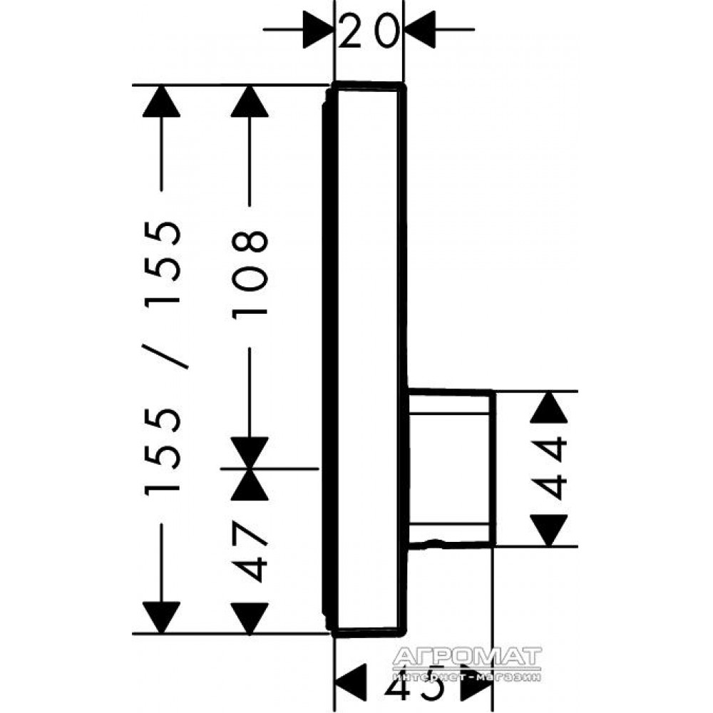 Наружная часть Hansgrohe Shower Select 15768000