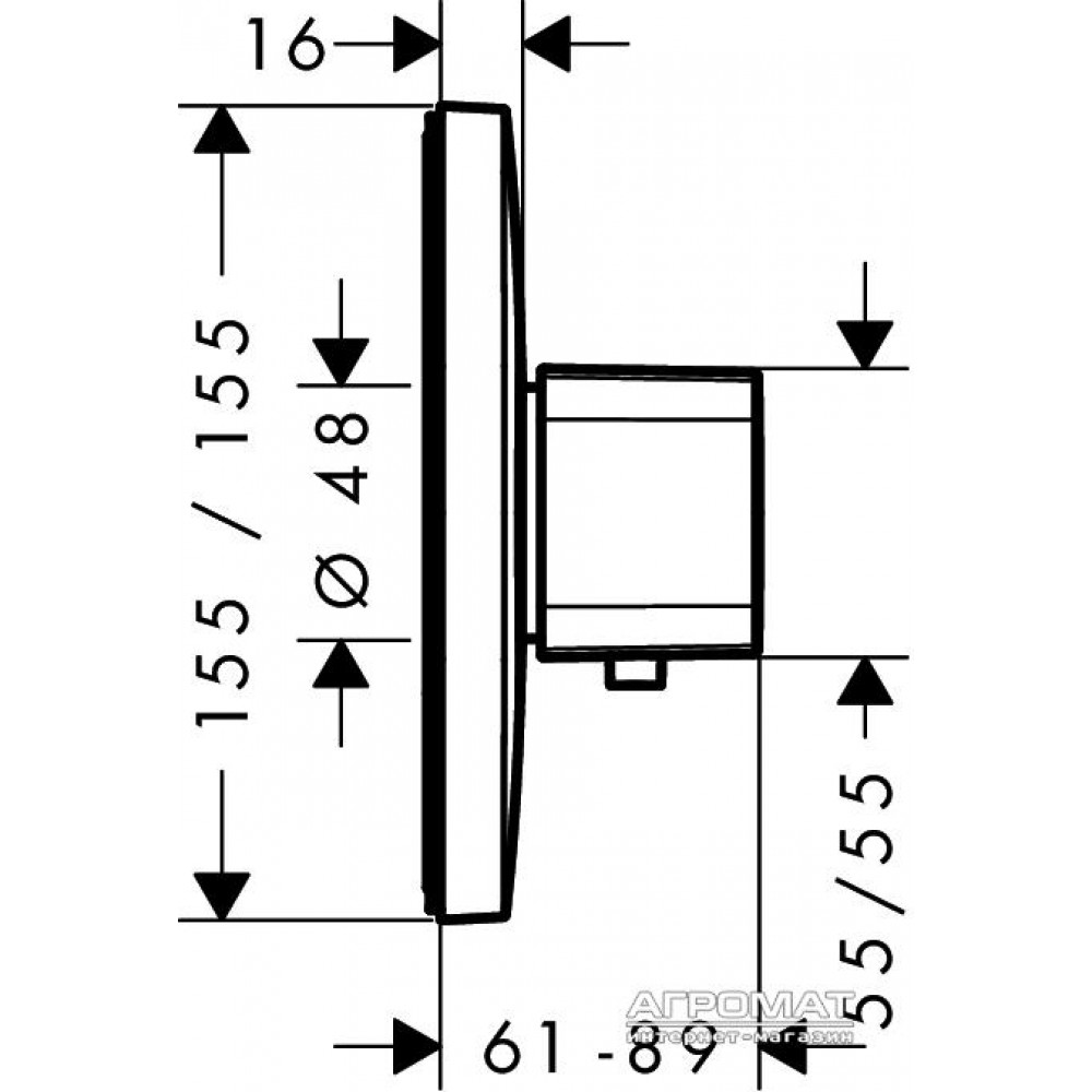 Наружная часть Hansgrohe Ecostat E 15706000