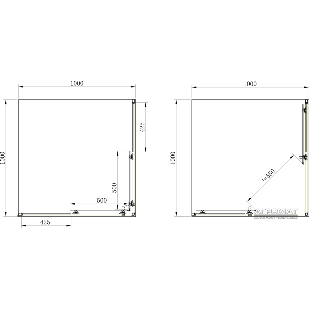 Душевая кабина PRIMERA Frame SHRP53106 (100*100)