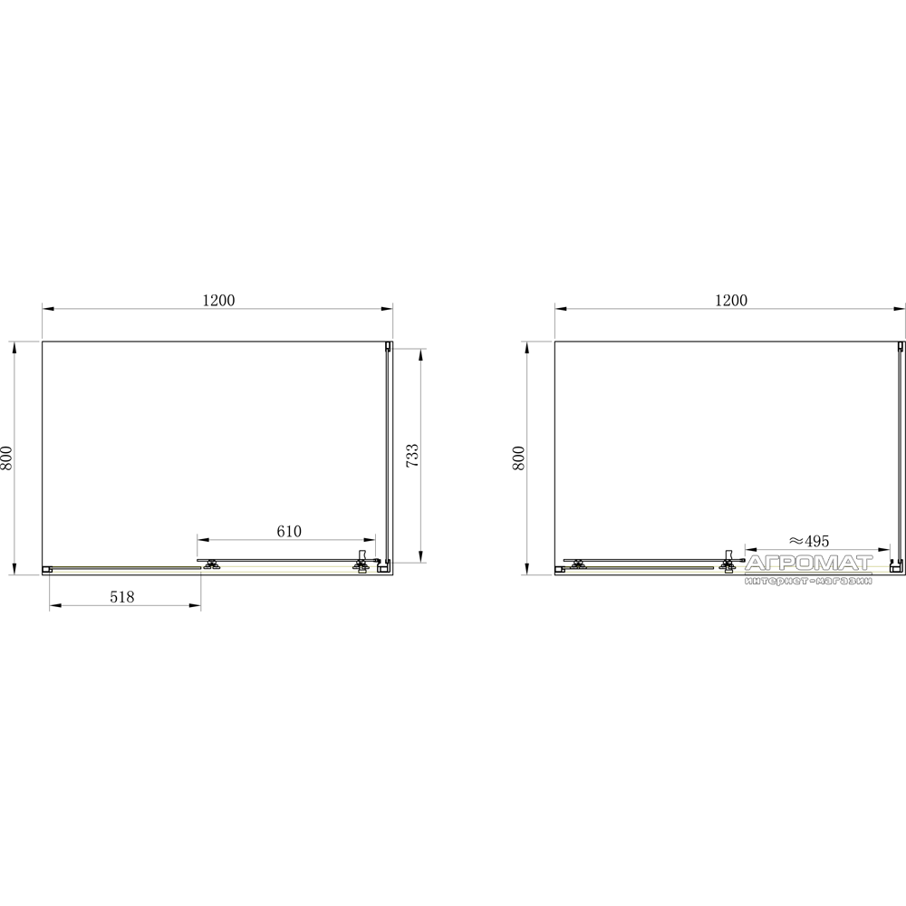 Душевая кабина PRIMERA Frame SHRC55126 (120*80)