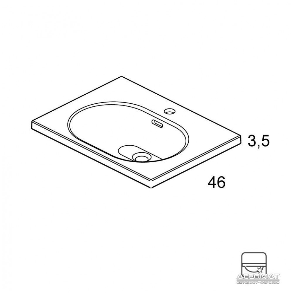 Раковина ROYO Onix IDEA 122322 80 см