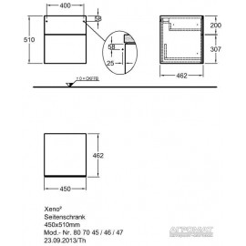 Шкаф подвесной Keramag Xeno2 807046 45 см