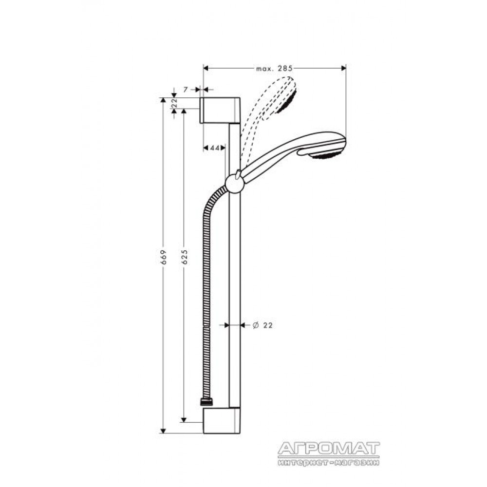 Душевой комплект Hansgrohe Crometta 27763000