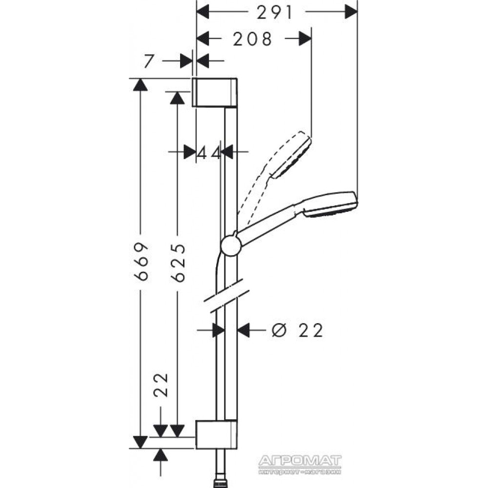 Душевой комплект Hansgrohe Crometta 26652400