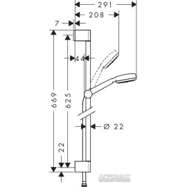 Душевой комплект Hansgrohe Crometta 26652400