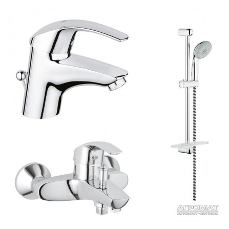 Набор смесителей Grohe Eurosmart 121649 Набор из смесителя для ванны, смесителя для душа, душевого гарнитура