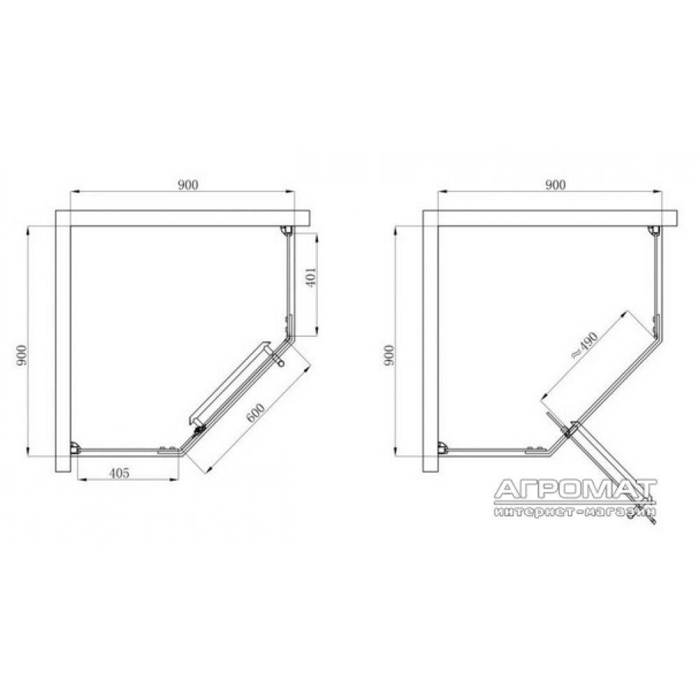 Душевая кабина Devit Comfort FEN0123G пятиугольная 90х90 см