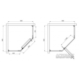 Душевая кабина Devit Comfort FEN0123G пятиугольная 90х90 см