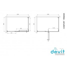 Душевая кабина Devit Comfort FEN2323G прямоугольная 120х80 см
