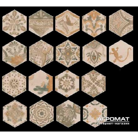 Керамогранит IMSO CERAMICA ORIGINI ESAGONA DECOMARIACHI
