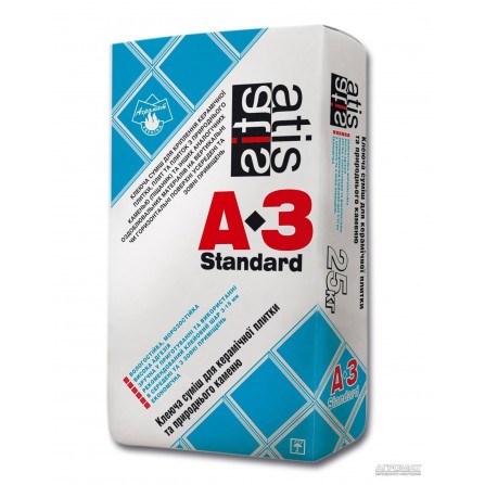Клей для плитки Atis A-3 Standard, 25 кг