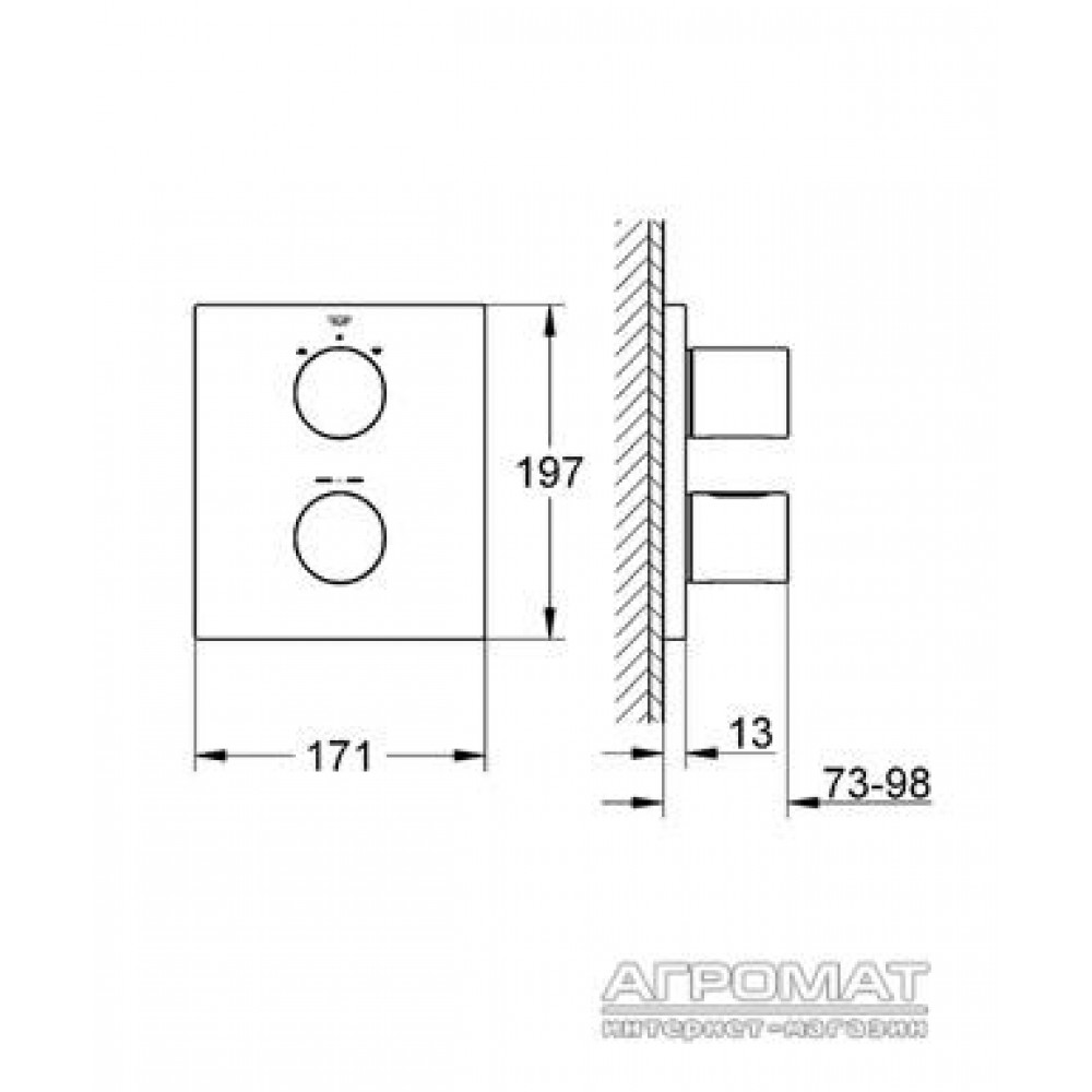 Наружная часть Grohe Grohtherm 3000 Cosmopolitan 19567