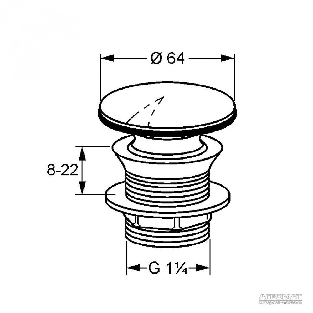 Сифон Kludi 104220500 клапан