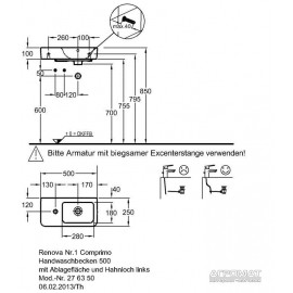 Раковина Keramag Renova Nr.1 Comprimo 276350 50 см