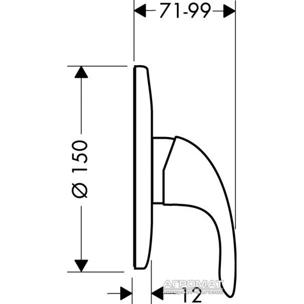 Наружная часть Hansgrohe Focus E 31765000