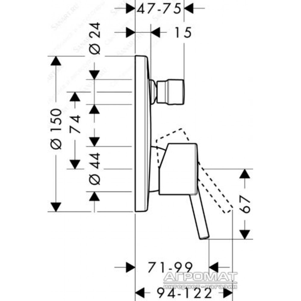 Наружная часть Hansgrohe Talis S 32475000