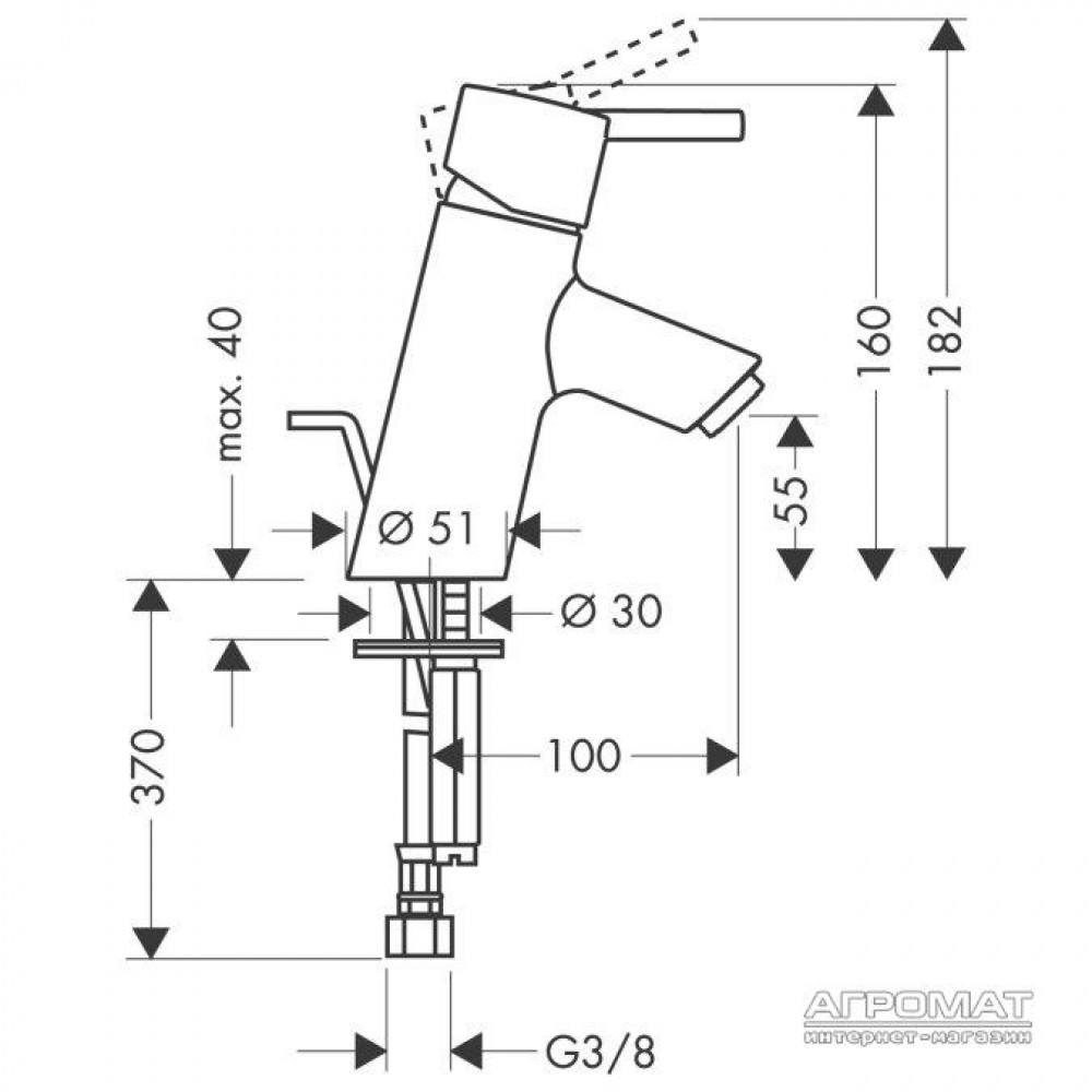 Смеситель для раковины Hansgrohe Talis S 32020000