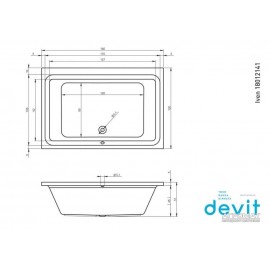 Акриловая ванна Devit Iven 18012141 180х120 см