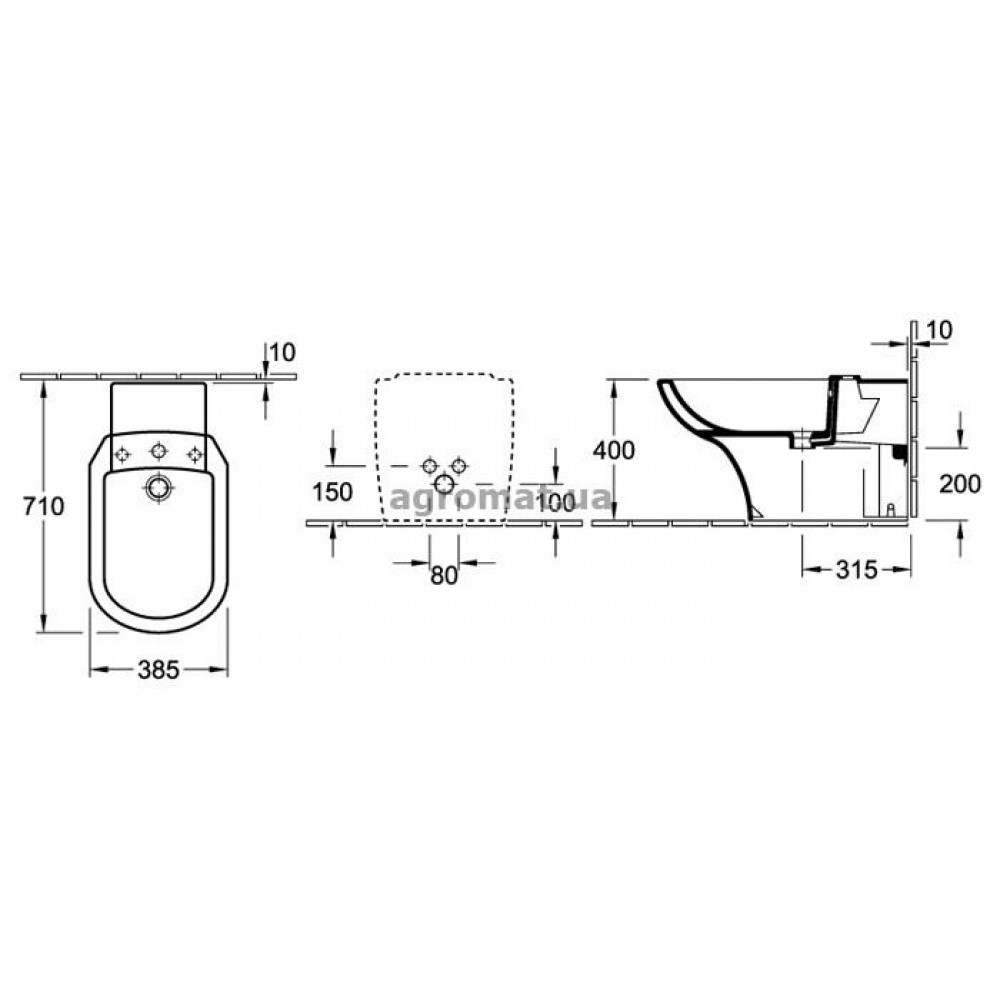 Villeroy&Boch 74550001 Stratos Биде