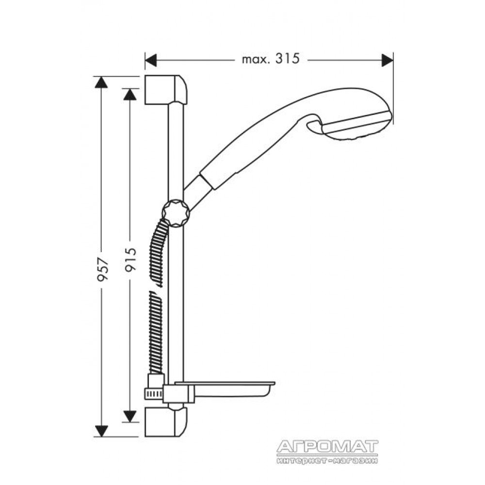 Душевой комплект Hansgrohe Croma 27770000