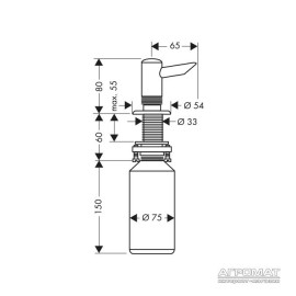 Аксессуар для душа Hansgrohe 40418000 Дозатор врезной
