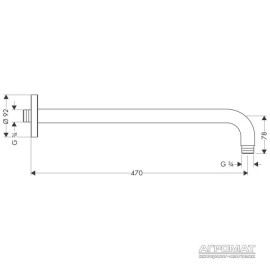 Держатель верхнего душа Hansgrohe Raindance 27410000