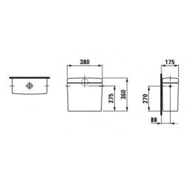 Laufen 26950 000 278 PRO Бачок