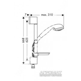 Душевой комплект Hansgrohe Unica 27744000