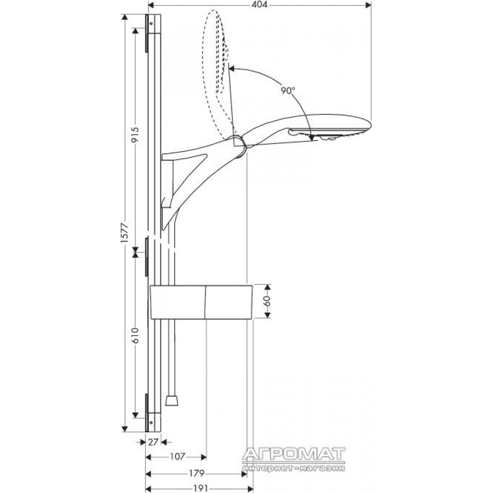 Душевой комплект Hansgrohe Raindance E 27888000