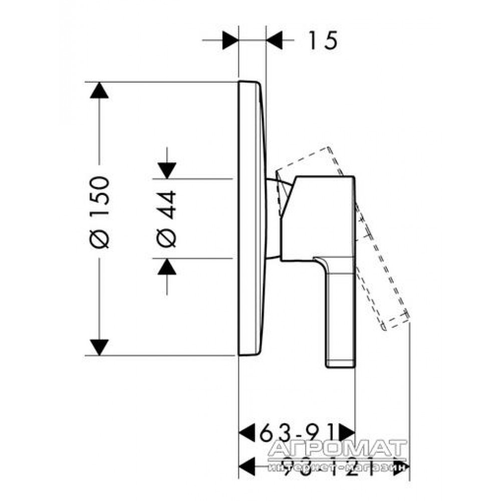 Наружная часть Hansgrohe Metris S 31665000