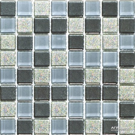 Мозаика Mozaico de LUX S-MOS MIX SILVER (FLESH GREY&SILVER)