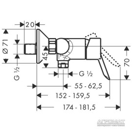 Смеситель для душа Hansgrohe Focus S 31762000