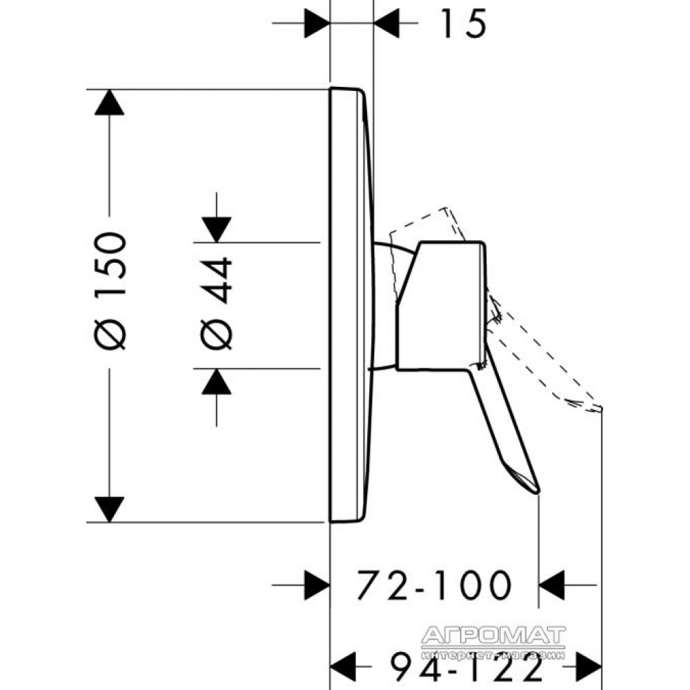 Наружная часть Hansgrohe Focus S 31763000